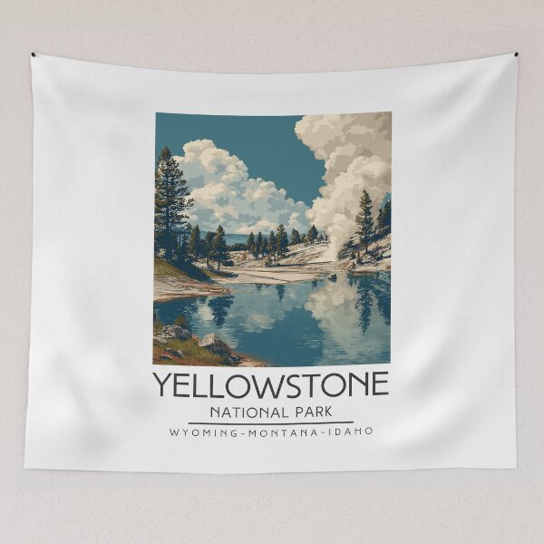 Item preview, A Vintage Illustration of Yellowstone National Park - US designed and sold by GoodOldVintage.