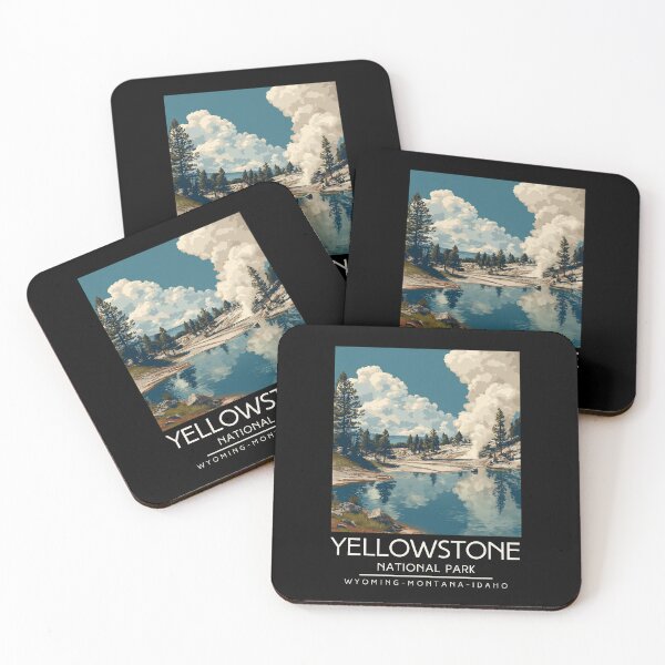 Item preview, A Vintage Illustration of Yellowstone National Park - US designed and sold by GoodOldVintage.