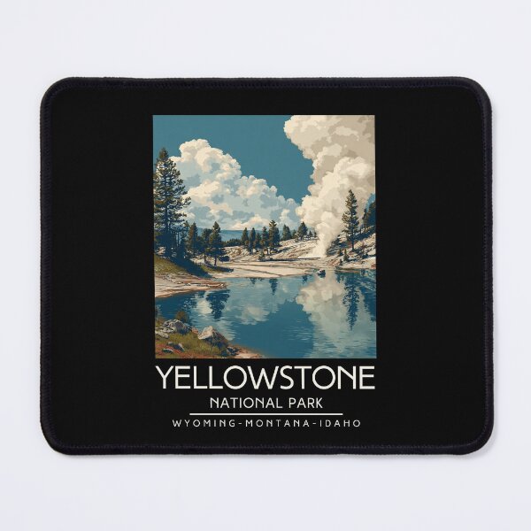 Item preview, A Vintage Illustration of Yellowstone National Park - US designed and sold by GoodOldVintage.