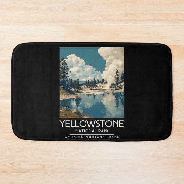 Artikelvorschau, Eine Vintage-Illustration des Yellowstone-Nationalparks - USA entworfen und verkauft von GoodOldVintage.