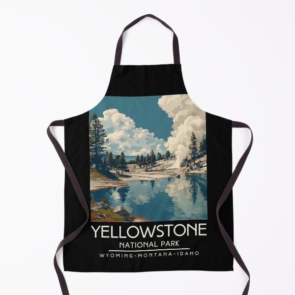 Item preview, A Vintage Illustration of Yellowstone National Park - US designed and sold by GoodOldVintage.