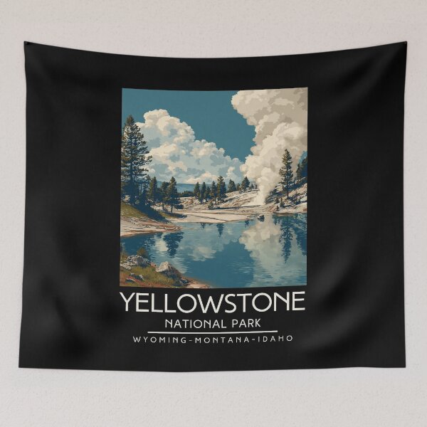 Item preview, A Vintage Illustration of Yellowstone National Park - US designed and sold by GoodOldVintage.
