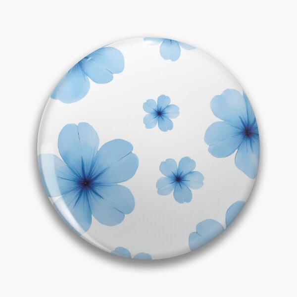 Item preview, Hand-Painted Blue Flowers Watercolor Illustration with Brush Strokes and Paper Texture designed and sold by PnrArtDesign.