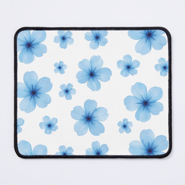 Item preview, Hand-Painted Blue Flowers Watercolor Illustration with Brush Strokes and Paper Texture designed and sold by PnrArtDesign.