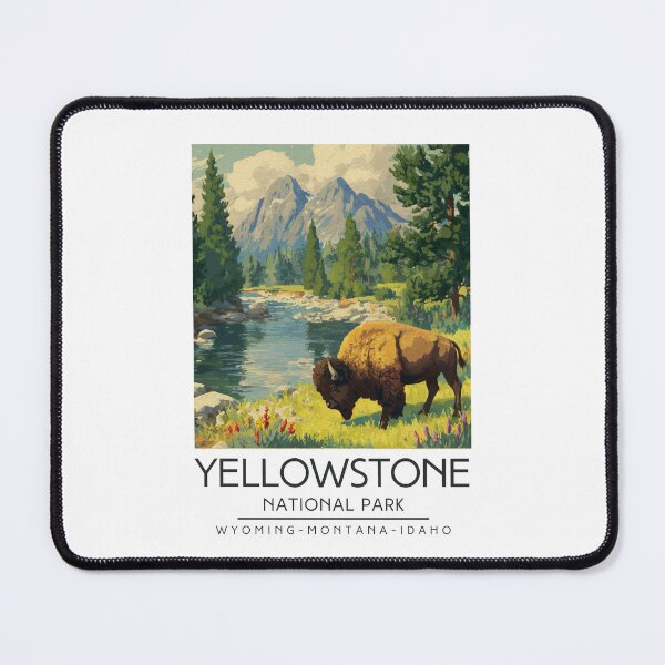 Item preview, A Vintage Illustration of Yellowstone National Park - US designed and sold by GoodOldVintage.