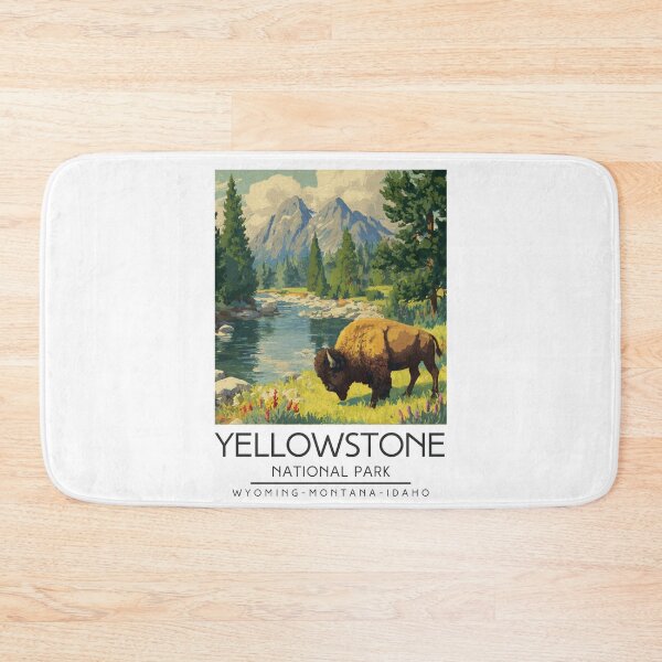 Artikelvorschau, Eine Vintage-Illustration des Yellowstone-Nationalparks - USA entworfen und verkauft von GoodOldVintage.