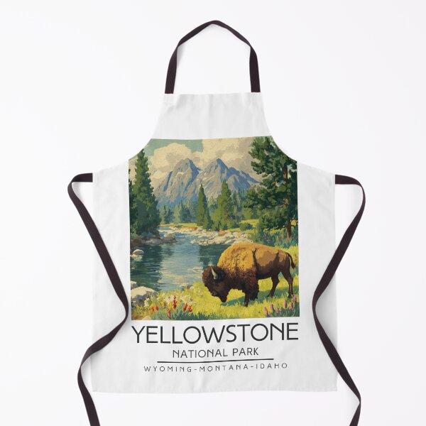 Item preview, A Vintage Illustration of Yellowstone National Park - US designed and sold by GoodOldVintage.