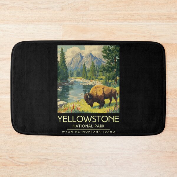 Artikelvorschau, Eine Vintage-Illustration des Yellowstone-Nationalparks - USA entworfen und verkauft von GoodOldVintage.