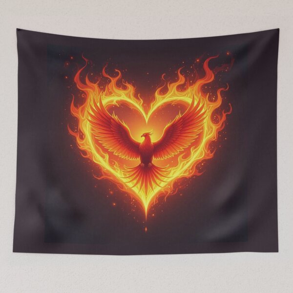 Item preview, Phoenix In A Heart designed and sold by Planetporridge.