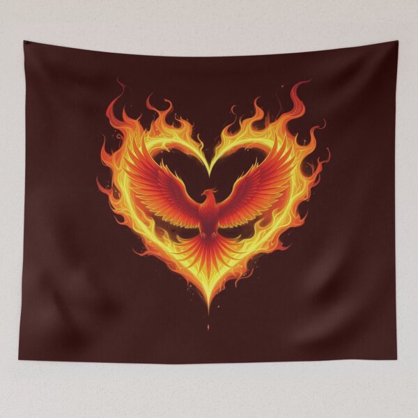 Item preview, Phoenix In A Heart Art designed and sold by Planetporridge.