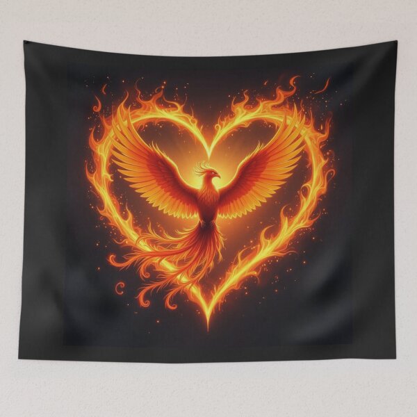 Item preview, Phoenix In A Heart Artwork designed and sold by Planetporridge.