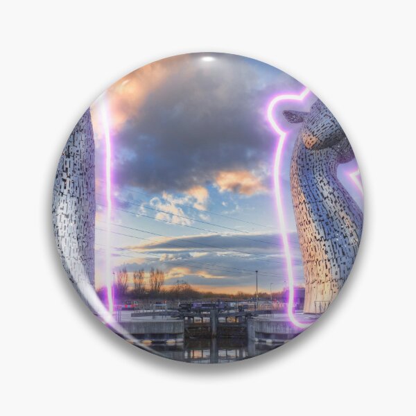 Item preview, The Kelpies at night in neon designed and sold by Photogold Photo Gifts.