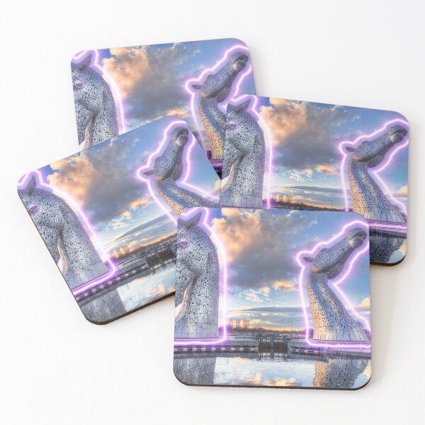 Item preview, The Kelpies at night in neon designed and sold by Photogold Photo Gifts.