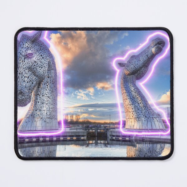 Item preview, The Kelpies at night in neon designed and sold by Photogold Photo Gifts.