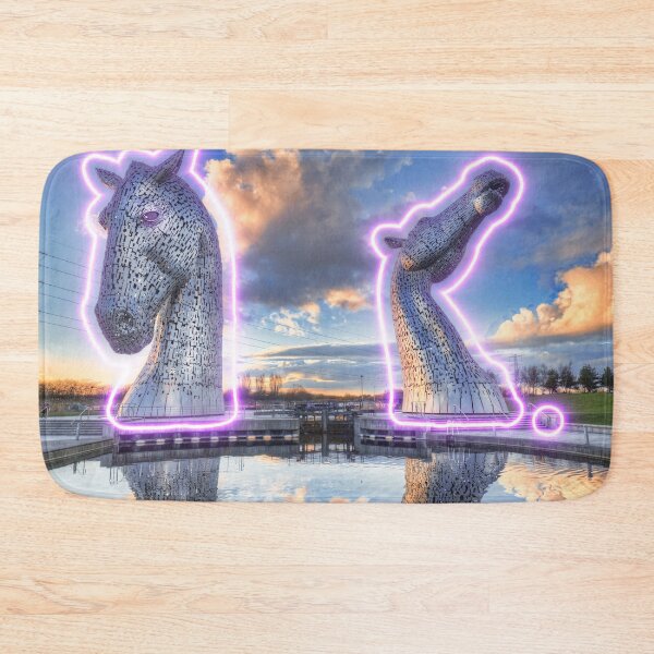 Item preview, The Kelpies at night in neon designed and sold by Photogold Photo Gifts.