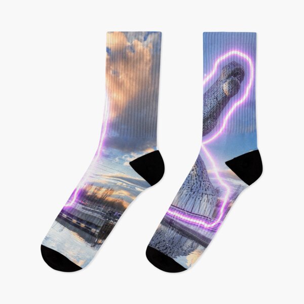 Item preview, The Kelpies at night in neon designed and sold by Photogold Photo Gifts.