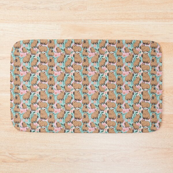 Item preview, Cute Capybara Floral Pattern designed and sold by MythicPrompts.