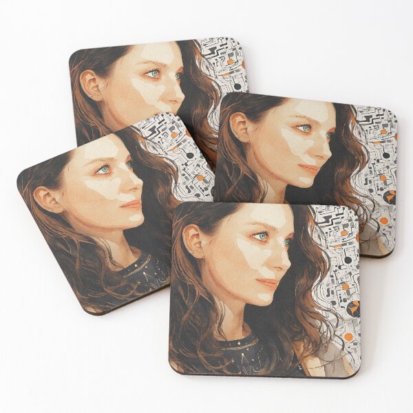 Item preview, Caitriona Balfe Sketch Abstract 2 designed and sold by The Cabinet  Of Wonders.