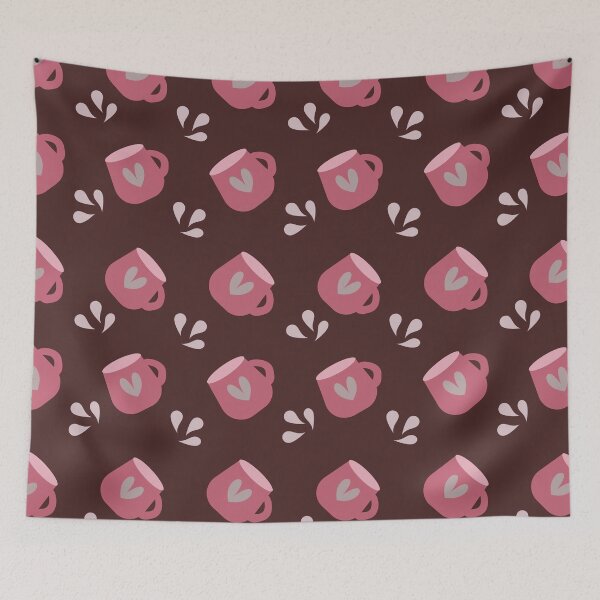 Item preview, Rusty Brown Coffee Cup Heart Pattern designed and sold by Pongpond.