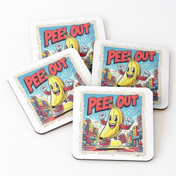 Item preview, Banana Speedster – Peel Out Retro Comic Poster designed and sold by Imaginarium of Chaos falcon88 .
