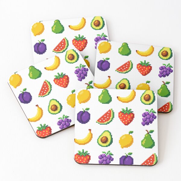 Item preview, Fruit mix 2 8-bit Pixel Art designed and sold by EmsiPrintVault.