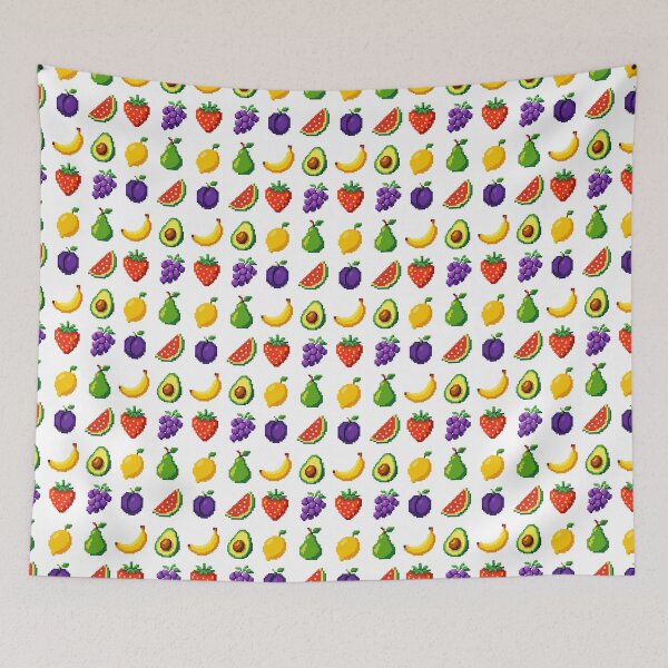 Item preview, Fruit mix 2 8-bit Pixel Art designed and sold by EmsiPrintVault.