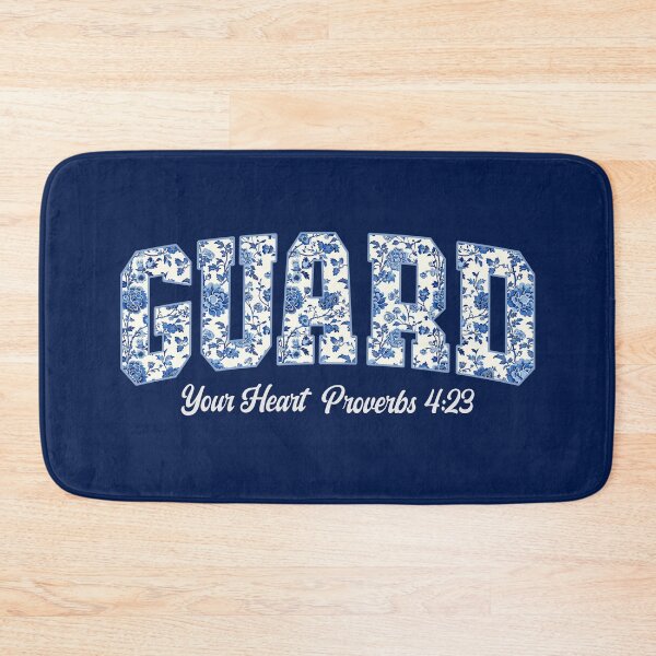 Item preview, Guard Your Heart - Proverbs 4 23 - Bible Verse Quote - Blue Fower  designed and sold by Luvjesus2.
