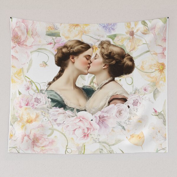 Item preview, Sapphic Garden - Sapphic Victorian Lesbian Floral Crop Top | Lesbian Cottagecore, Vintage Femme Sorbet Aesthetic, Cute Queer Gift for LGBT Couples designed and sold by FairRage.