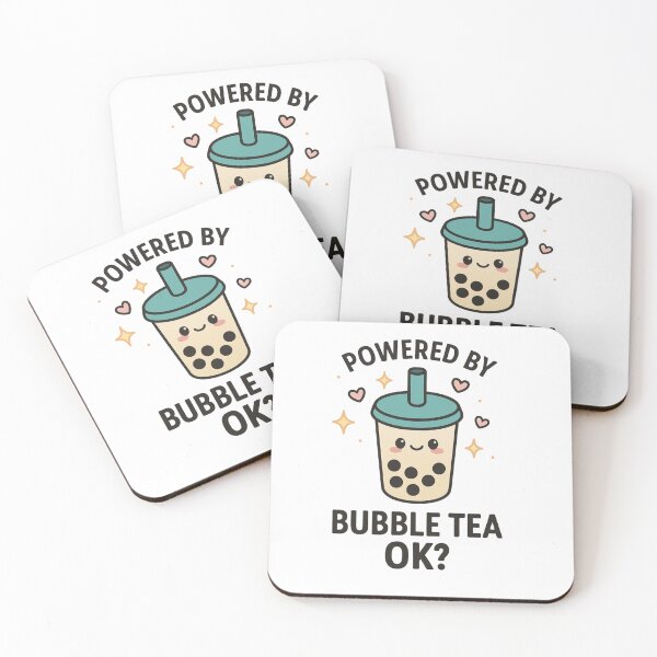 Item preview, Powered by Bubble Tea – Cute Kawaii Boba Lover Design designed and sold by TheArtWeaver.
