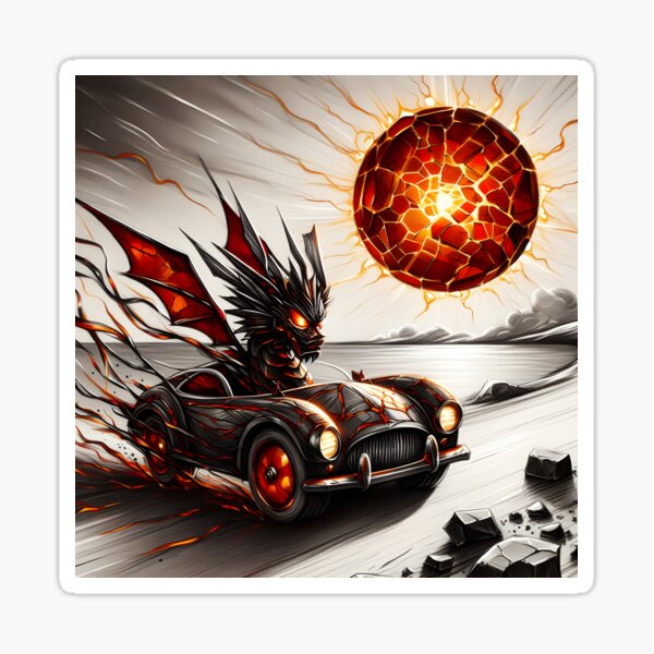 Item preview, Dragon Driving a Car, Ai Generated Art    designed and sold by Anna Chidiac.