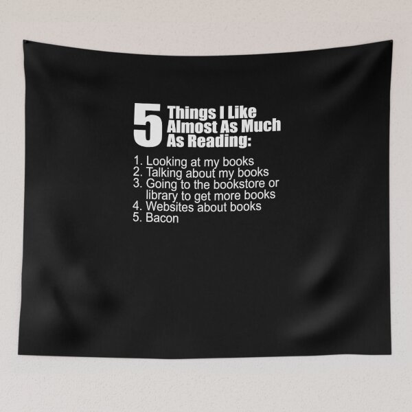 Item preview, 5 Things I Like Almost As Much As Reading V2 designed and sold by TeeTimeGuys.
