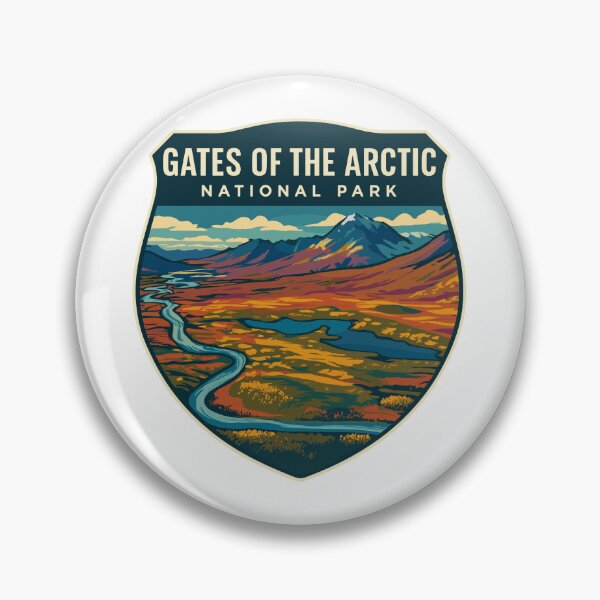 Item preview, Gates of the Arctic National Park Retro Wilderness Sticker designed and sold by Ismeal Von.