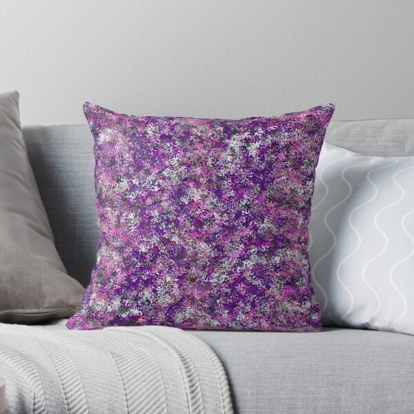 Abstraction - a blossoming lilac Throw Pillow