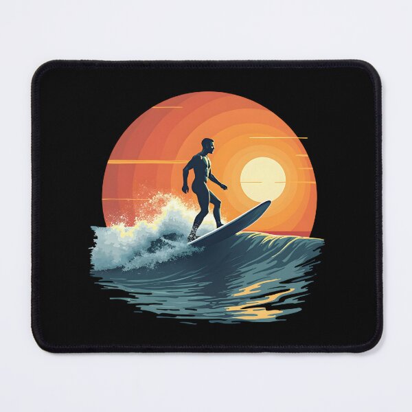Item preview, Surfista al atardecer – Playa de olas retro designed and sold by Fragy72.