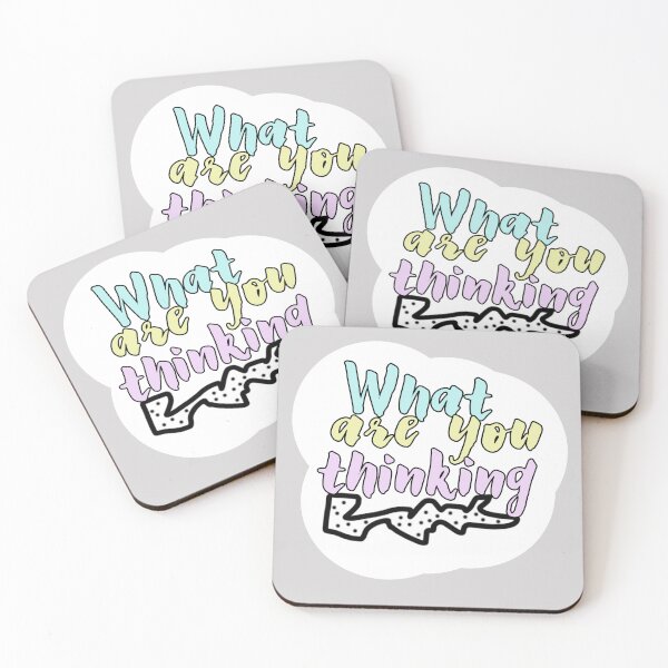 Item preview, What Are You Thinking Funky Colorful Text Design designed and sold by art64.
