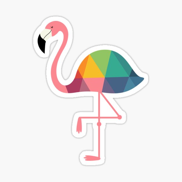 Rainbow Flamingo Sticker