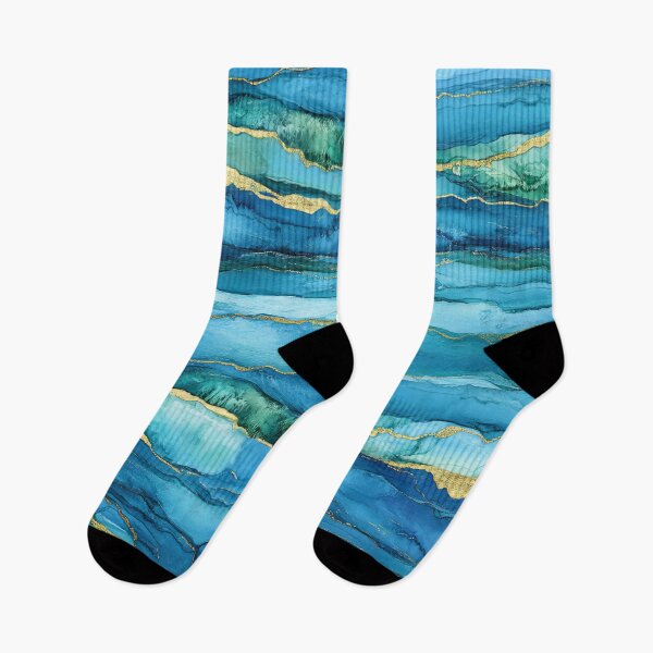 Item preview, Modern Blue Caribbean Water Strata designed and sold by WatercolorLane.