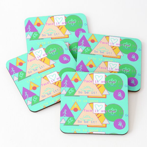 Item preview, Squares ,circles love,flowers so is life  designed and sold by wallartofmio.