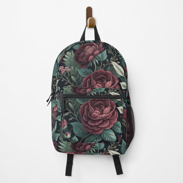 Item preview, Dark Botanical Maximalist Pattern - Hand-Drawn Peonies & Roses Seamless Design designed and sold by elglotonmusical.