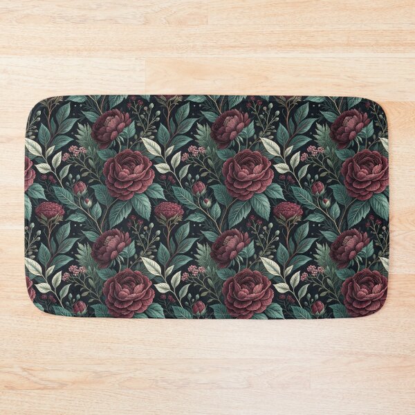 Item preview, Dark Botanical Maximalist Pattern - Hand-Drawn Peonies & Roses Seamless Design designed and sold by elglotonmusical.