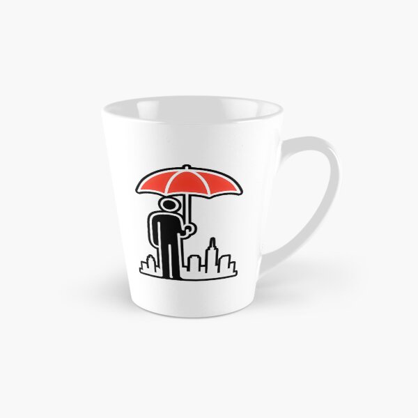 Item preview, Minimalist Red Umbrella City Protector Stick Figure Design designed and sold by Shoot-The-Moon.
