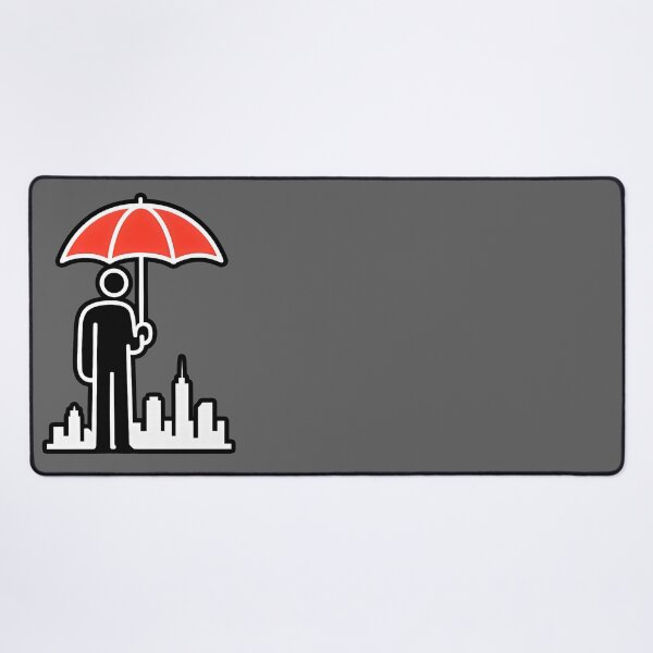 Item preview, Minimalist Red Umbrella City Protector Stick Figure Design designed and sold by Shoot-The-Moon.
