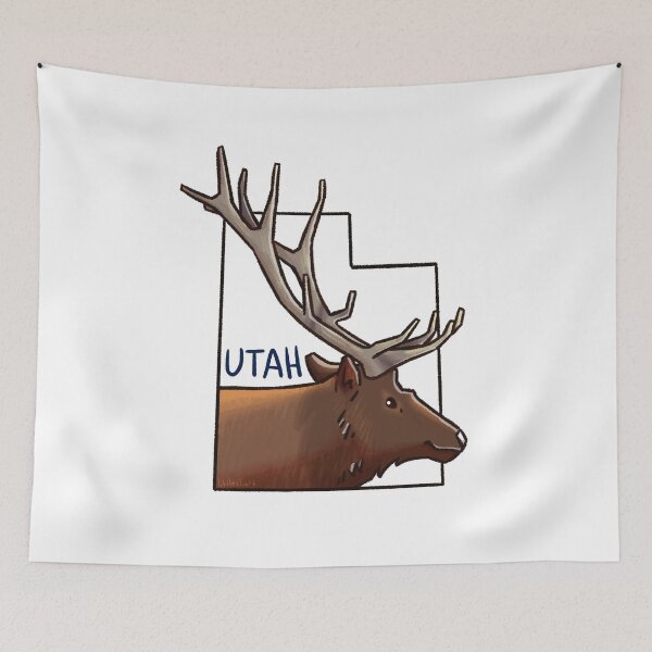 Item preview, Utah State Mammal - Rocky Mountain Elk designed and sold by littlealiart.