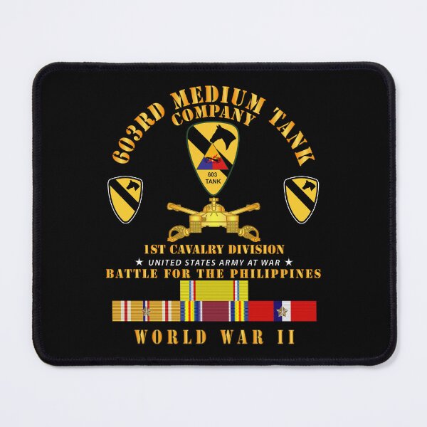 Item preview, Army - 603rd Medium Tank Co  - 1st Cav - Phil - WWII w PAC SVC designed and sold by Military Insignia Products.