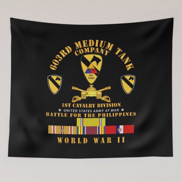 Item preview, Army - 603rd Medium Tank Co  - 1st Cav - Phil - WWII w PAC SVC designed and sold by Military Insignia Products.