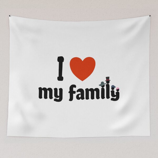 Item preview, I love my family with four funny hats designed and sold by peter2art.