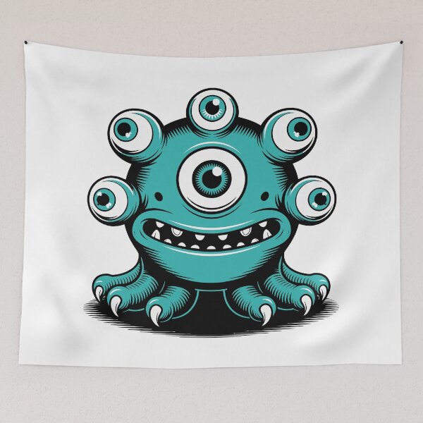 Item preview, Happy Tentacle Cyclops Beholder designed and sold by Angry Swan Designs.