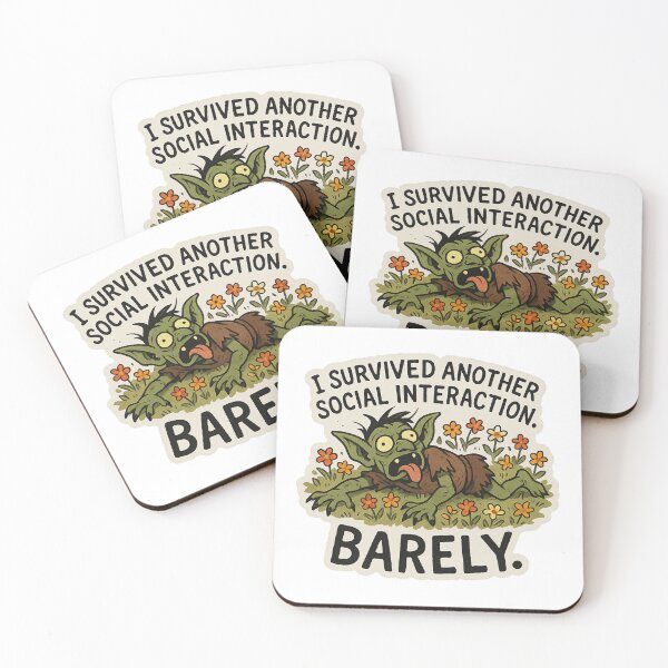 Item preview, Introverted Forest Goblin - "I Survived Another Social Interaction. Barely." designed and sold by gorff.