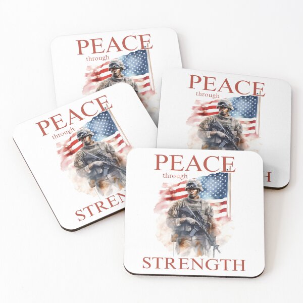 Item preview, American Military Soldier with Flag Background designed and sold by AmericaFreedom.