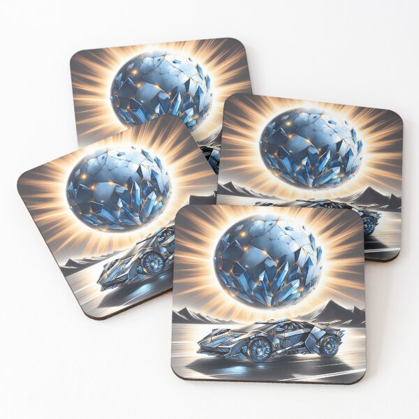 Item preview, Blue Crystal Car in Space, Ai Generated Art    designed and sold by ACC .